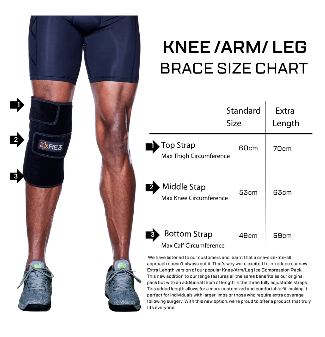 RE3 Ice Compression Pack For Knee Injuries