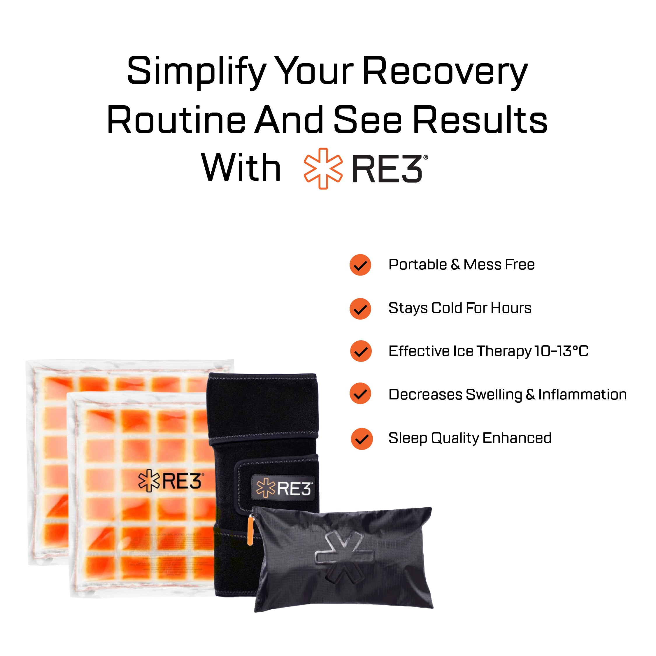 RE3 Ice Compression Pack For Knee Injuries