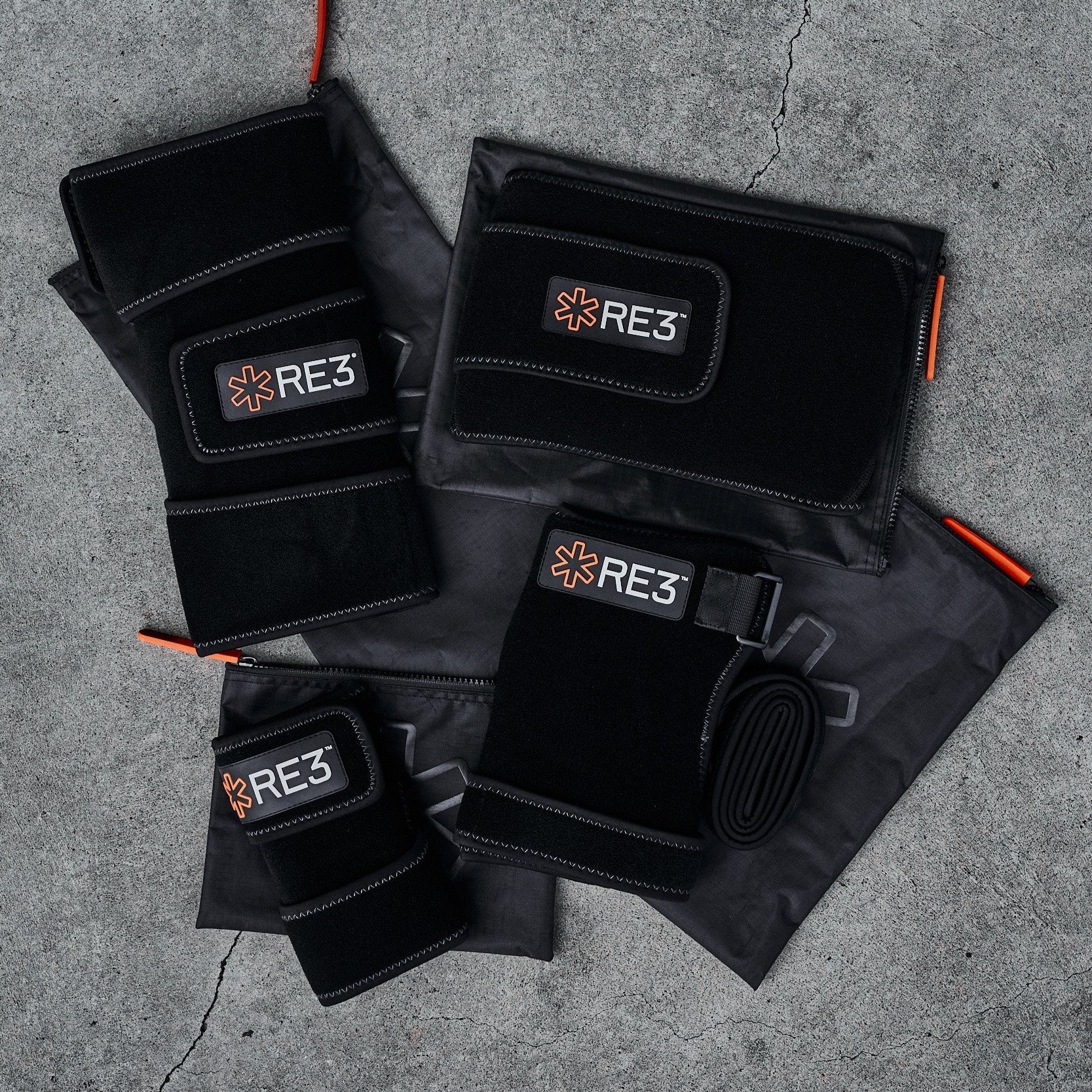 Black RE3 Ice Compression Wraps