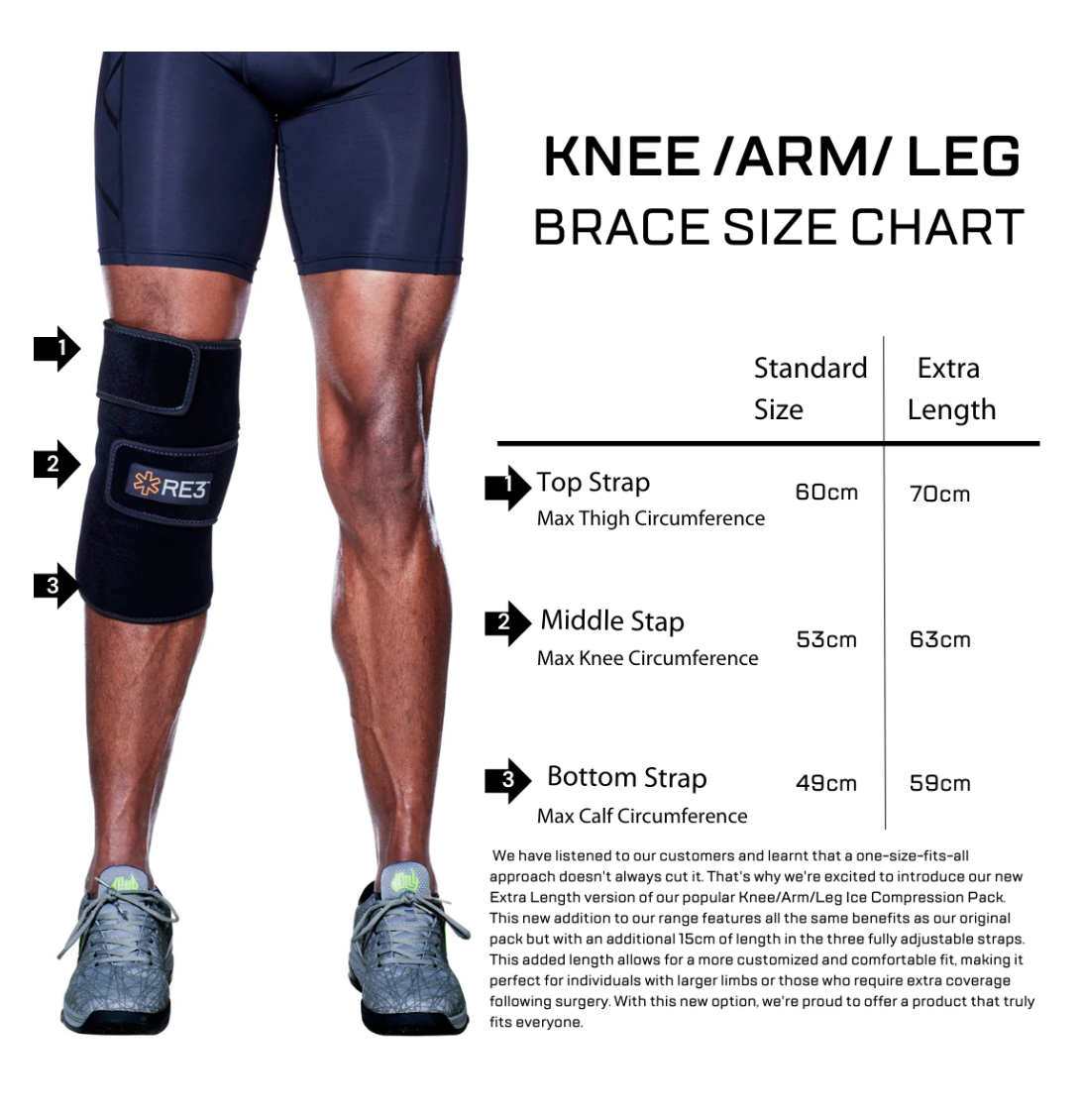 RE3 ICE COMPRESSION PACK FOR KNEE INJURIES